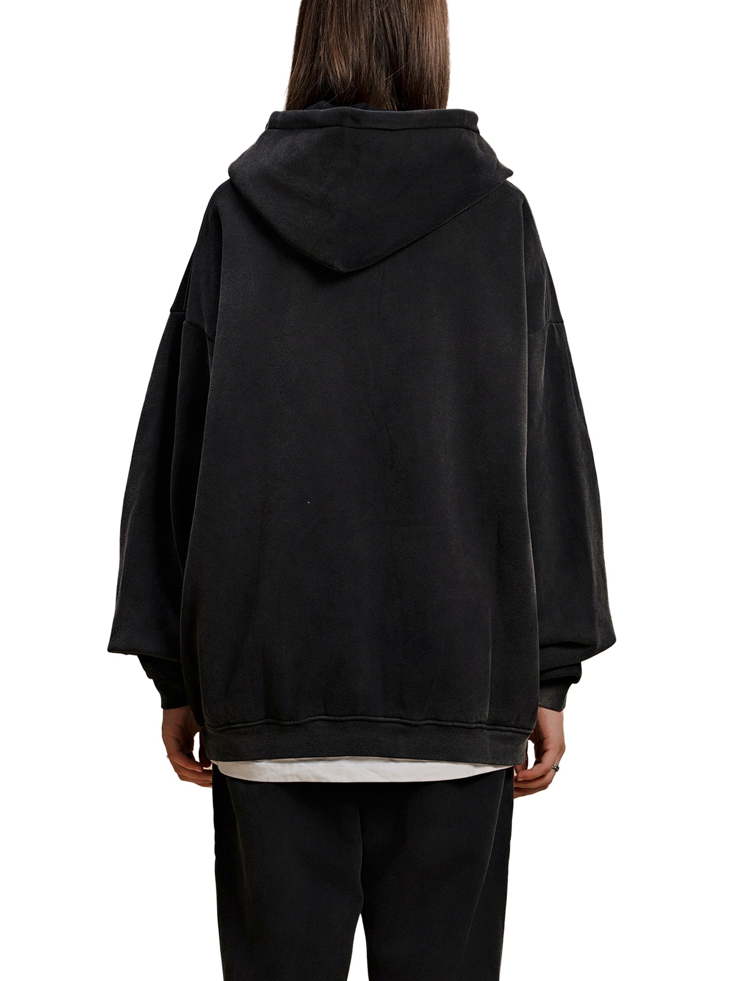 Sun Fade Contrast Tape Fleece Hoodie "PSALM 46:10"